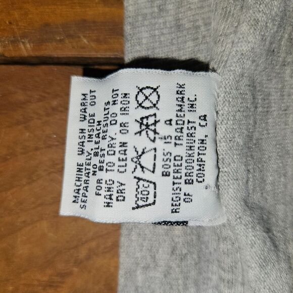 RARE VINTAGE Gray Hugo Boss T-Shirt Size XXL 90s/2000s Era Double Stitch - Picture 2 of 8